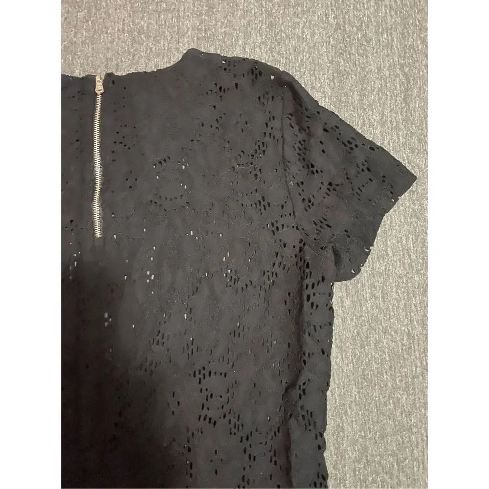 Women’s size Large two Blouse Bundle Business Casual Work Short sleeves Crochet - Picture 10 of 14